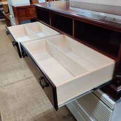 【愛品倶楽部柏店】東海家具 ワイドTVボード 引出し×2付 New Mahogany IDC大塚家具取扱い品の画像