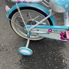 【整備済】子供用自転車16インチ（女の子水色系）の画像