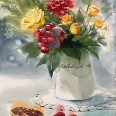 よみうりｶﾙﾁｬｰ恵比寿『花を描く透明水彩画』第4月曜10:30〜12:30の画像