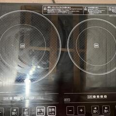 配送無料 2口IHコンロ!!の画像