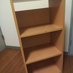 カラーボックス ライトブラウン 3段 抜けあり