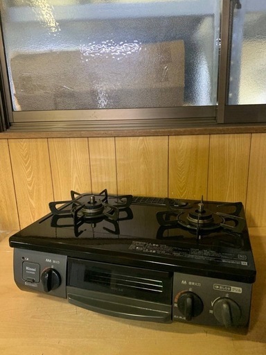 ガスコンロ GM625【極美品・2021年製】ガスコンロ 都市ガス KG34NBKR 幅55.7×奥42