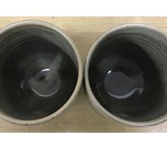 肥後 小代焼 湯呑 2点セットの画像