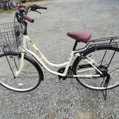 26インチシティサイクル 6段変速 ほぼ新品