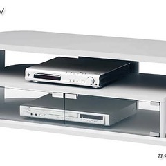 シルバーグレーのお洒落なテレビ台の画像
