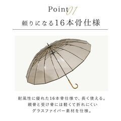 Wpc  長傘(丈夫な16骨、グラスファイバー製)の画像