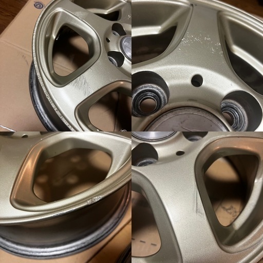 13インチ　アルミホイール　４本　ゴールド　Pcd100 4穴　4.5j +43