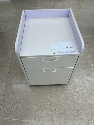★ジモティ割あり★  サイドテーブル 白 H57.3×D45×W40.2 クリーニング済み TJ9435