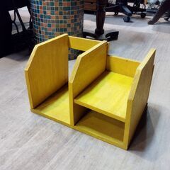 木製 ブックスタンド 本立て ペイント家具 イエロー　/TJ-2...