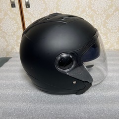 マットブラック　ジェットヘルメットの画像