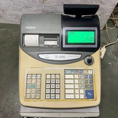 【CASIO】 カシオ 電子レジスター TE-2100 100V 動作品 レジポス 店舗用品 鍵付き Y0420の画像
