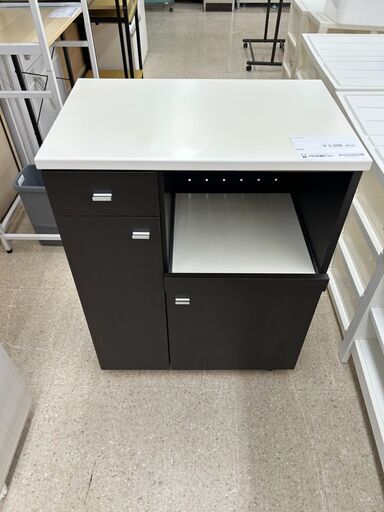 ★ジモティ割あり★  レンジ台 黒 H90×D45×W70 クリーニング済み TJ9439