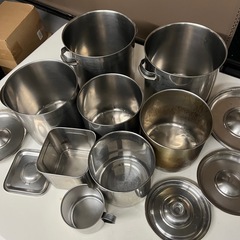 中古品ステンレス寸胴各サイズ まとめ売りの画像