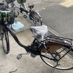 地域限定送料無料　アシスタ　12,3AH　子供乗せ　黒　神戸市　電動自転車 地域限定送料無料ハイディツー子供乗せ12,3AH白②神戸市電動自転車