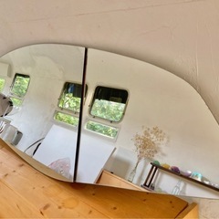 180cm大型 鏡 美容室 壁掛け 什器 店舗 Ｂの画像