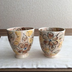 うつわ陶芸やきもの手描き 茶器 京焼清水焼お湯呑み　  