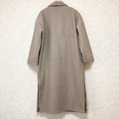 【美品】ダブルチェスターコート　ワイングレー　Lサイズの画像