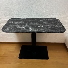 昇降式テーブル　大理石調