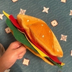 ハロウィン　ハンバーガー帽子の画像