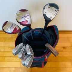ゴルフセット Wilson AVIATOR GOLF ウィルソン キャディーバッグ ドライバー1番 DAIWA Patty marie claire sport マリ・クレール ウッド4番 20° ユーティリティー7番 26° アイアン DAIWA ダイワ Patty 5番 7番 9番 ウェッジ S P パター 不明の画像