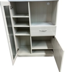 NO.1913 《美品》 ニトリ レンジ台 ブリエ キッチンボード ウッド キッチンカウンター 収納家具 家具 中古の画像