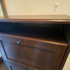 IKEAイケア BRUSALI ブルサリ 靴箱　靴収納用キャビネット ブラウンの画像