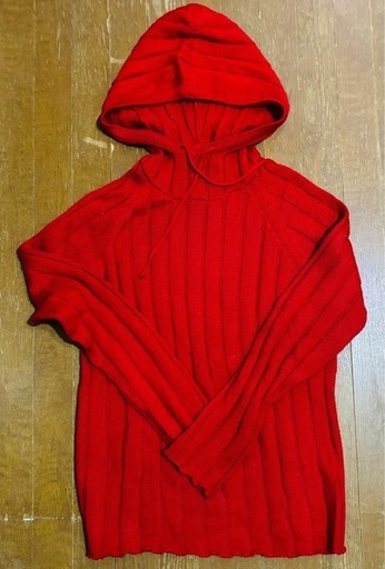 バーバリーブルーレーベル　フード付きニット