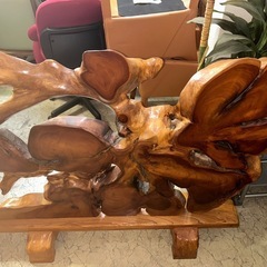 木製衝立　木製置物の画像