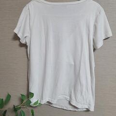 マタニティ　ホワイト レイヤードトップス　半袖の画像