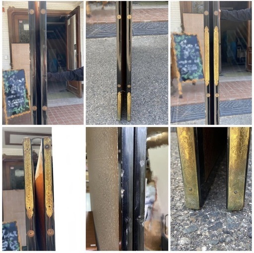 美品　176cm 金屏風　2曲一双　衝立/間仕切りアンティーク　パーテーション 楽天市場】二曲一双屏風 風神雷神図｜金箔の箔一（はくいち