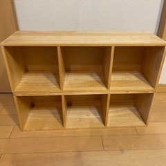 ナチュラルウッド　卓上収納2セットの画像