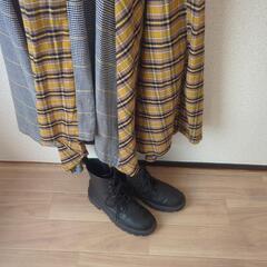 ロングスカート　アシメ　フレア