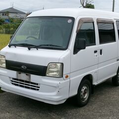 サンバー バン H19 4WD　5速マニュアル 23万キロ エアコン　パワステ　エアバック　実動車 TV2の画像