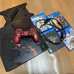 【美品・ソフト4種付き】PS4Proモンハンエディション