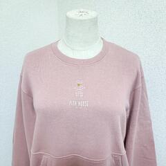ピンクハウス 長袖トレーナー スウェット ロゴ クマプリント ピンク色 ポケット レディースの画像