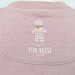 ピンクハウス 長袖トレーナー スウェット ロゴ クマプリント ピンク色 ポケット レディースの画像