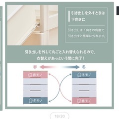 アイリスオーヤマ5段チェスト　購入価格9980円の画像