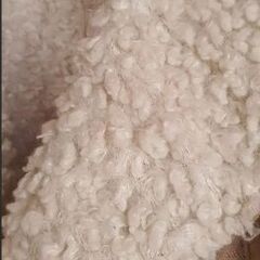 ムートンコート風 ベージュ ボア襟の画像