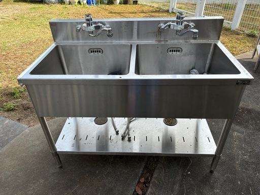 業務用や男前インテリアに！マルゼン2連シンク