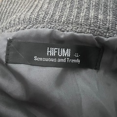 HIFUMI ヒフミ　ニットブルゾン　LLサイズの画像