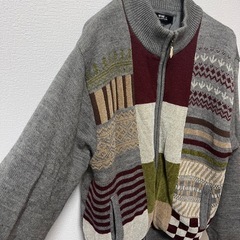 HIFUMI ヒフミ　ニットブルゾン　LLサイズの画像