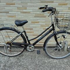 中古自転車 6段変速 27インチ LEDオートライト 軽整備済み 防犯登録