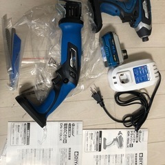充電式　電気のこぎり新品  +  インパクトドライバー中古