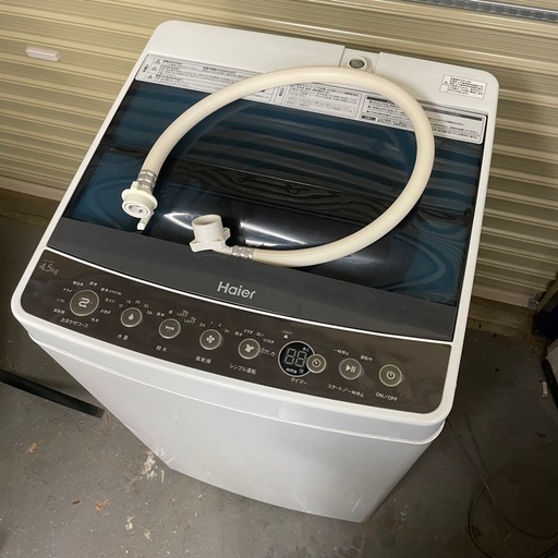 Haier ハイアール 4.5kg 全自動洗濯機 JW-C45A ブラック 2018年製 ステンレス槽 縦型 槽洗浄 風乾燥 単身 一人暮らし Joy Series