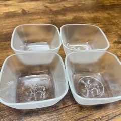 【値下げしました】未使用品 ガラス 小鉢 棟方志功 白鹿