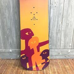 ss6905 バートン スノーボード 板のみ 148cm 赤系 BURTON E deck WOOD CORE スノボ ボード オレンジ Eデッキ ヴィンテージ アルペンボード？ スノーボード 中古の画像