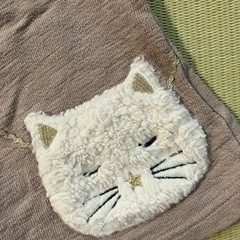 プティマイン  猫ちゃんポシェット風トップス80の画像