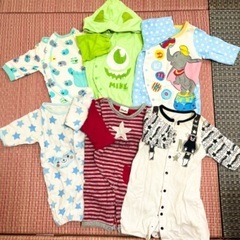 ベビー服　新生児50〜60cm 長袖6点　バラ売り可