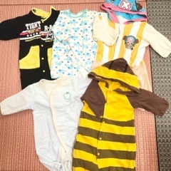 ベビー服　新生児50〜60cm　長袖5点　バラ売り可