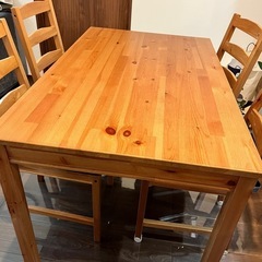 (受付停止中)ダイニングテーブルと椅子セットの画像